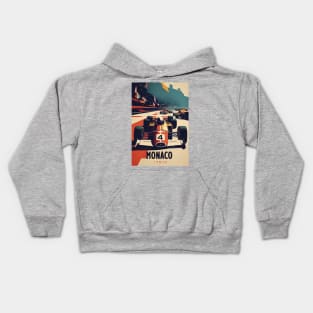 1970 Monaco Grand Prix Racing Travel Poster Kids Hoodie